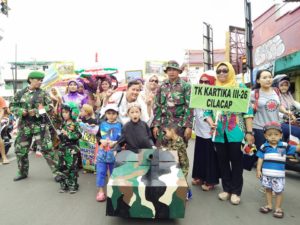 ANAK-ANAK TK KARTIKA III-26 KODIM 0703CILACAP RAMAIKAN KARNAVAL HUT RI KE-71 1