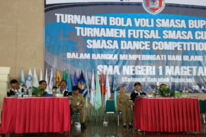 Pembukaan Turnamen Bolla Vooly SMASA Bupati Cup ke X,  Futsal SMASA Bupati Cup IV Dan SMASA Dance Competition ke IV  Di Magetan 1