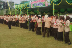 Upacara Peringatan HUT Pramuka Ke-55 Di Kecamatan Wungu  Kabupaten Madiun. 2