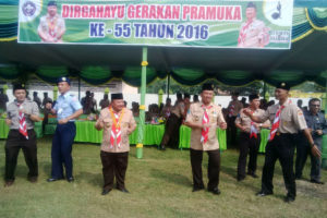 Upacara Peringatan HUT Pramuka Ke-55 Di Kecamatan Wungu  Kabupaten Madiun. 3